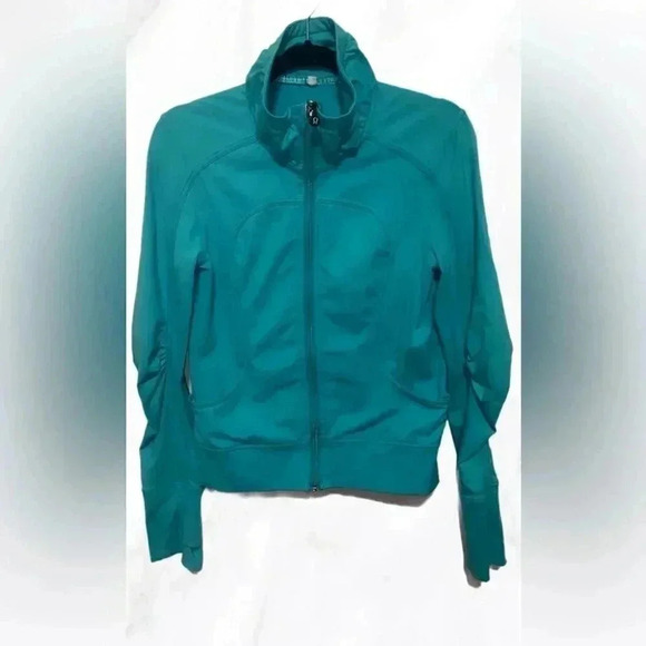 Lululemon gather me slightly peacock blue long sleeve jacket 8 - Picture 2 of 3